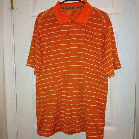 St. Andrew of Scotland golf shirt orange shortsleeve size XL - Picture 1 of 4